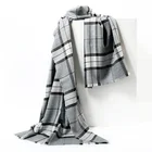 Scarf Long Scarfscarf Thermal Scarf Scarf Thickened Long Simple Plaid Large Shawl