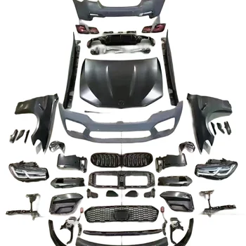 Body kit   for BMW 5 Series F10 F18 Refurbished 2022 G30 MT Tips Car bumper headlights side skirt headlights taillights hood