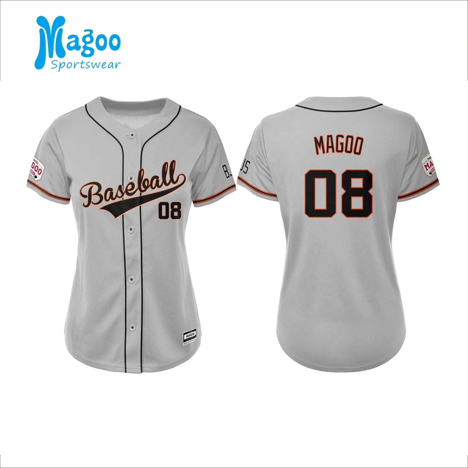 blank full button baseball jerseys