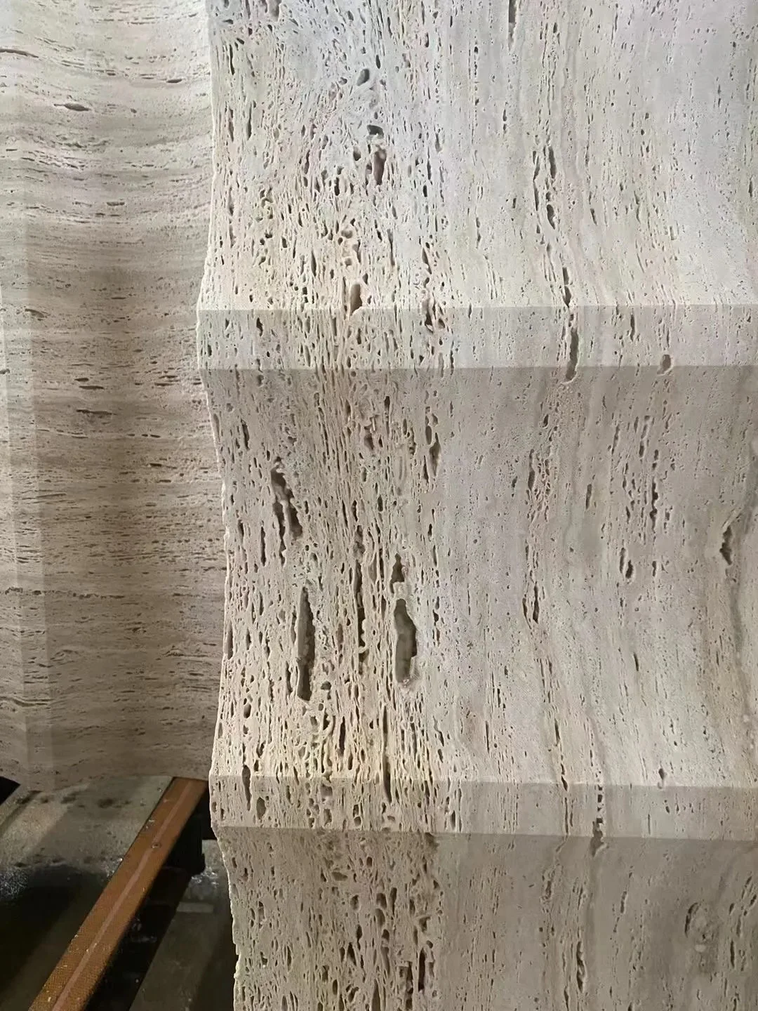 product customized wall decoration panels unique wave shape concave design featuring natural stone travertine marble-6