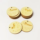 Blank Tags Unfinished Wood Craft DIY Natural Hanging Wood Pieces Blank Wooden Gift Tags