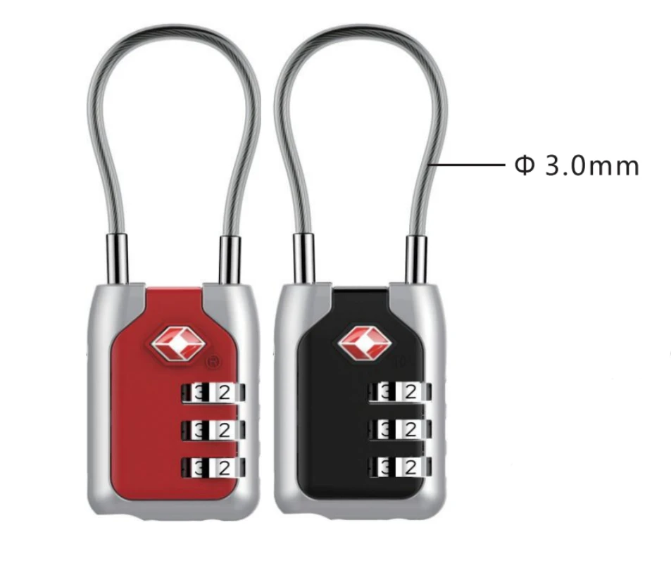 Rarlux Tsa Padlock 3 Digital password Luggage Bag Zinc Alloy lock body combination wheel suitcase combination padlock