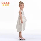 Dress Kids High Cost-Effective Jacquard Sleeveless Toddler Girl Summer Vintage Baby Dress Kids Ivory Wedding Dress