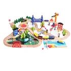 Wooden Train Set Train Wooden Train Set Toys 2021 Wooden Train Set Compatible With All Major Brands AT11203