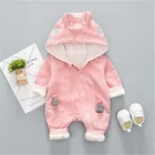 Baby Rompers For Baby Outdoor Hooded Romper Long Sleeve Cartoon Set Plain Baby Clothes Romper For Children