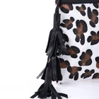 Purse Wholesale Women Leopard Wristlet Wallet Coin Purse Zip Pouch Bag With Tassel