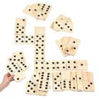 Dominoes WOODNB 28 Piece Set With Storage Bag Giant Wooden Dominoes