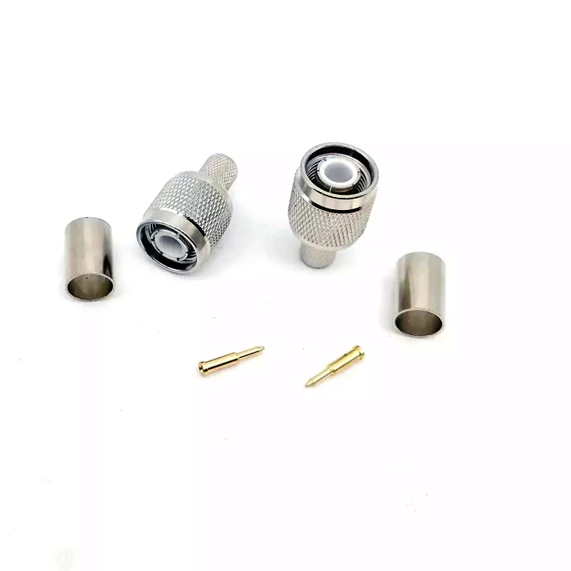 RF Connector TNC Male Crimp Type For LMR300 5D-FB Coaxial Cable