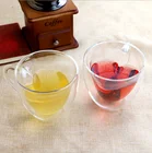 Love Tea Glass Coffee High Quality Heart Love Shaped Double Wall Glass Mug Resistant Tea Beer MugDrinkware Coffee Cup