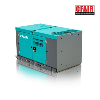 CFAIR 185cfm High Quality Stationary Stable Output Diesel Engine Diesel Screw Air Compressors Workshop