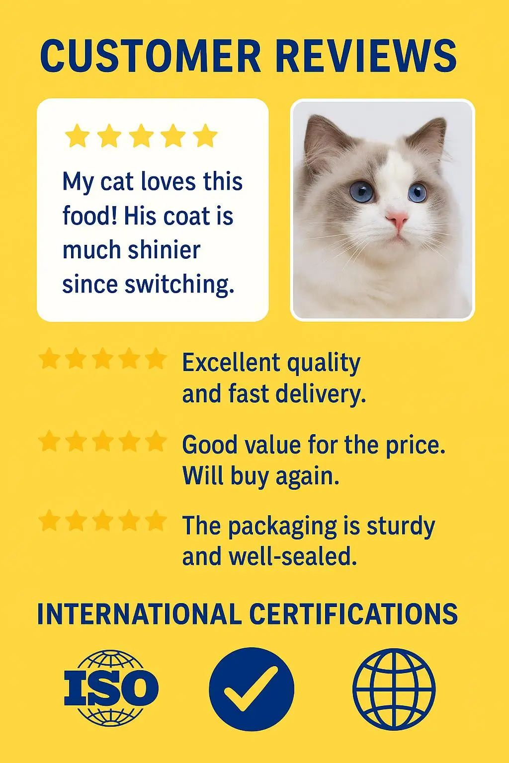 Premium PE Flat Bottom Zipper Pet Food Packaging Custom Logo Food Grade for Baby Food Chewing Gum Salad Cakes Heat Resistant - detail 6