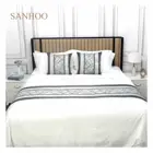 SANHOO Guangzhou Comfortable White Custom Luxury Bedding Set 6PCS Hotel Egyptian Cotton Beddings