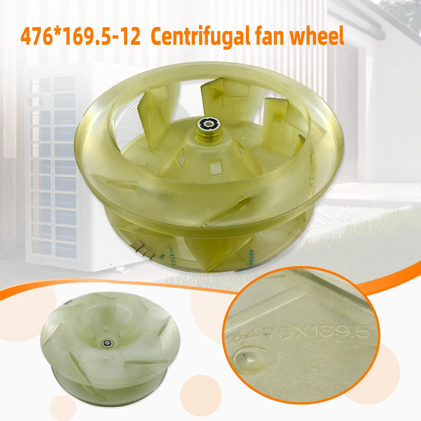Centrifugal Blower, 476x169.5x12, Electric, Plastic - detail 8