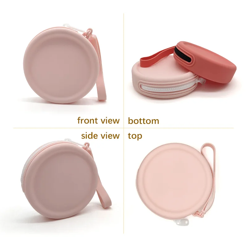 Custom Logo Silicone Waterproof Women's Keychain Pouch Portable Zipper Small Coin Purse Bag for Outdoor Use supplier