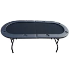 Casino Texas Hold'em Table Poker YUANHE 72 Inch Folding 8 Player Black Casino Texas Hold'em Gambling Poker Table