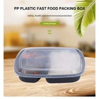 Microwave Box Lunch Box Takeaway Fast Food Packaging 3 Compartment Safe Microwave Safe Disposable Takeaway Lunch Box