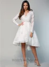 Dress Design Long Prom Dress Custom Design V-neck Style Featuring Lace Long Sleeves Bridesmaid Dress