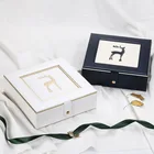 Grace Box Wholesales New Fashion Grace PU Double-layer Jewelry Storage Box With Mirror