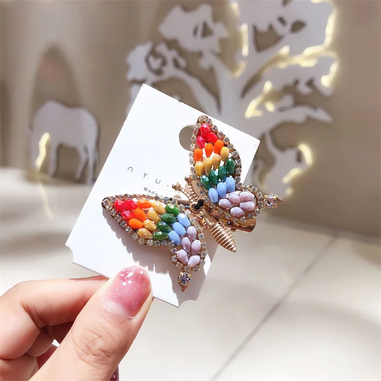 Korean Fashion Children Fairy Sweet Pearl Girls Baby Women Butterfly Hair Clip