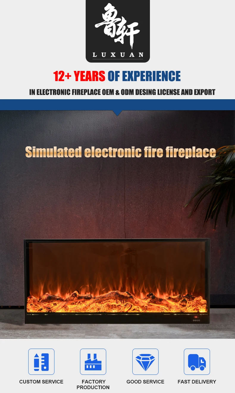 Wall-mounted Fireplace, LED, 30-60 - detail 6