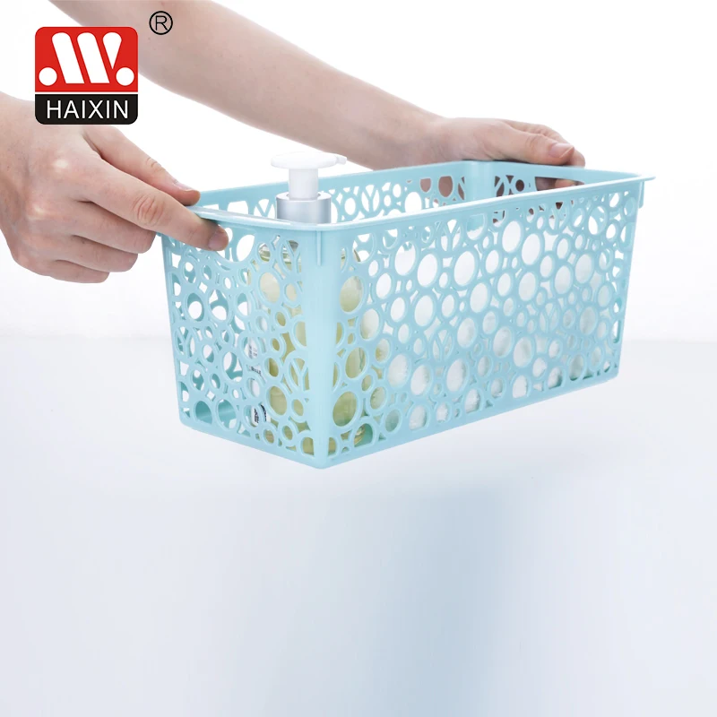 New Design Plastic Storage Baskets Bins Organizer for Bathroom Office Home