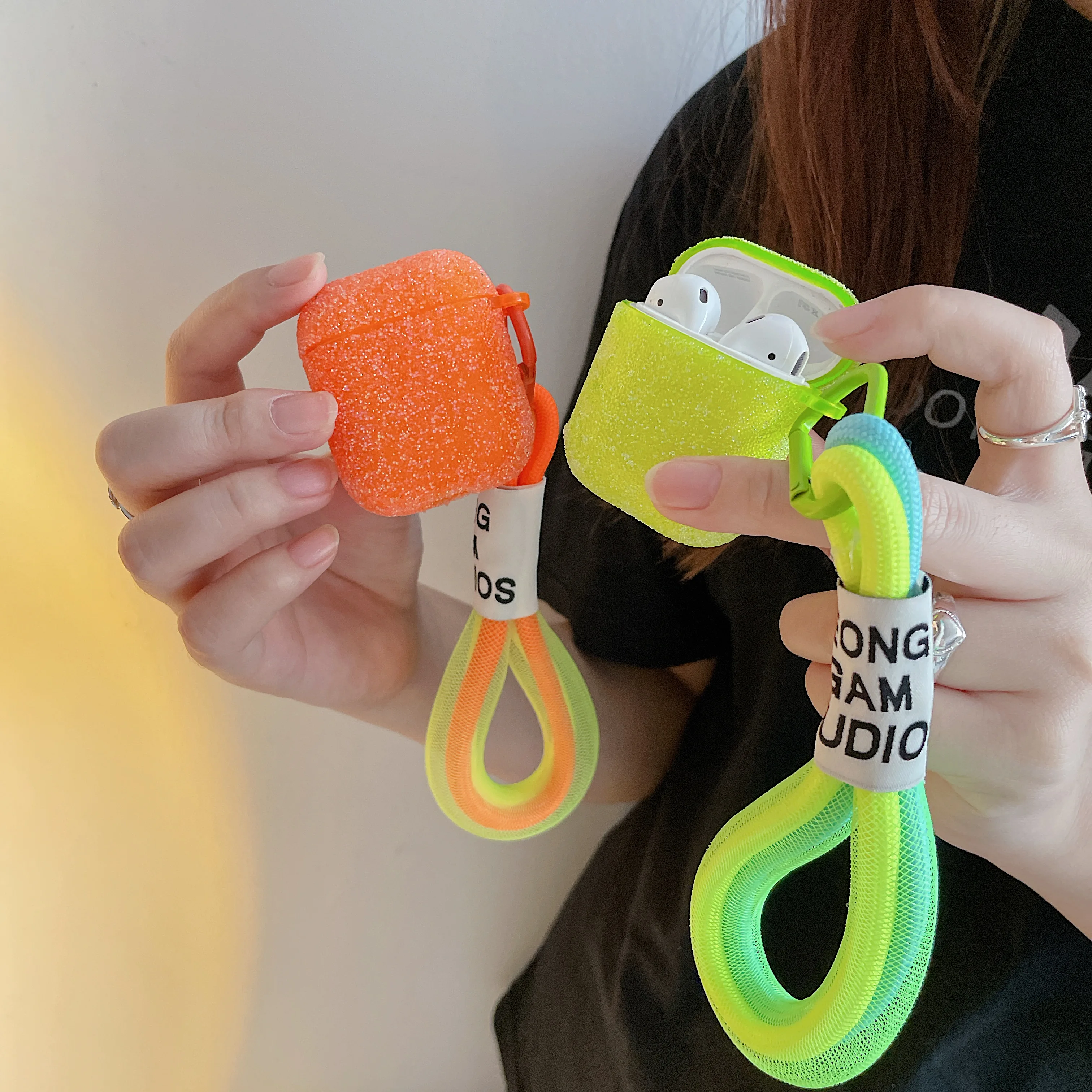 Glitter Fluorescent Green Orange Diamond Case Cover For Airpods 12 3 Pro  Protective Case 2021 Case Cover For Apple Airpods Pro - Buy 3d Case For  Airpods,Marble Case For Airpod,2021 Case Cover