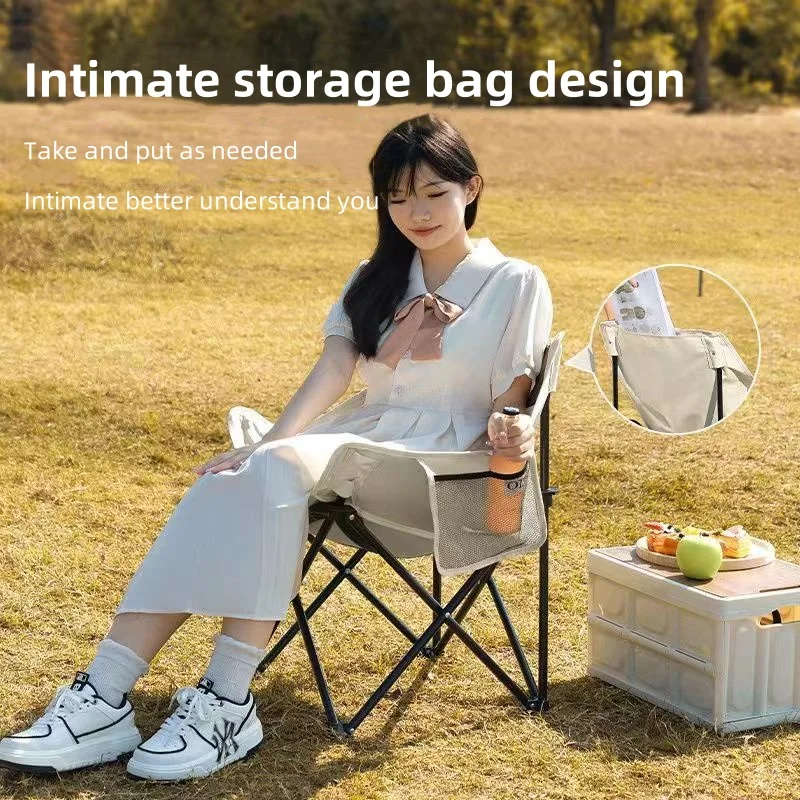 Moon Chair Outdoor Folding Camping Fishing Chair Picnic Art Student Lounge Sketching Chair