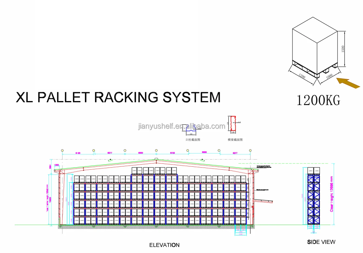 産業用ラックシステム APR 倉庫 調整可能 選択的 ヘビーデューティー ストレージ フォークリフト VNA パレット ラック システム 倉庫 製造