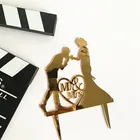 Wedding Topper Acrylic Happy Wedding Mr Mrs Cake Topper Wedding Decoration Cake Topper