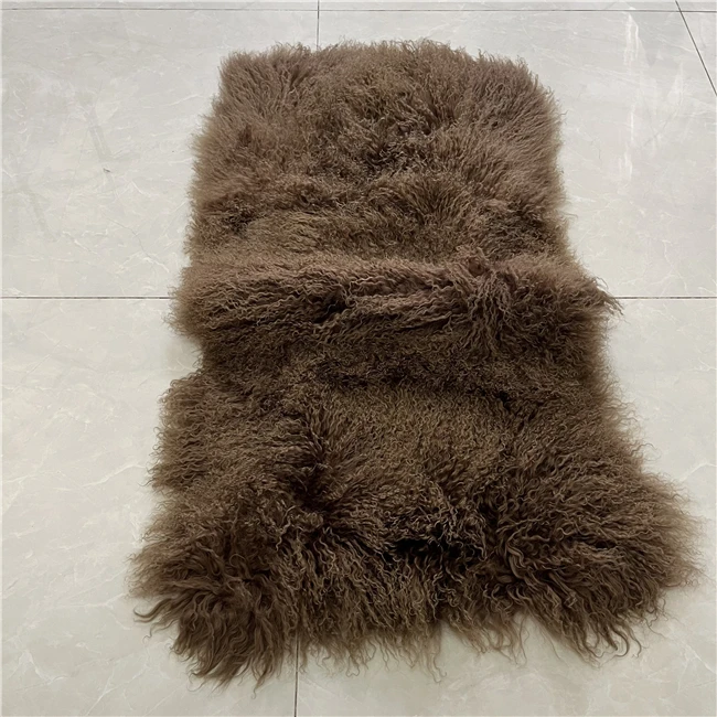 Long Soft Curly Wool 60x120cm plate throw