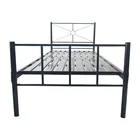 Round Bed Bedroom Bed High Quality Bedroom Furniture Round Tube Black Single Metal Bed Frame For Sale