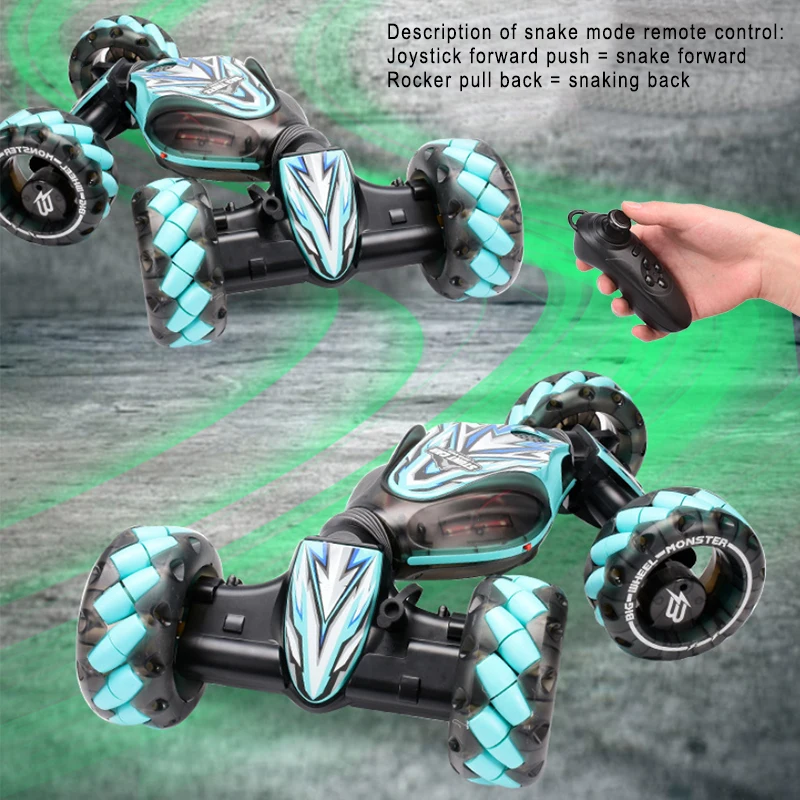 Four Wheel Spray Double Sided Remote Control Twister Drive Power Interaction Rc Stunt Car With Light For Kids