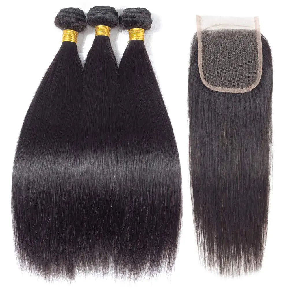 Brazilian Virgin Hair Straight Hair Bundles With Closure 18 16 14 12  Closure Grade 8a Straight Bundles With Closure 4x4 Lace - Buy Brazilian  Virgin Hair Straight Hair Bundles With Closure,Bundles With