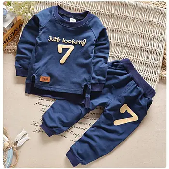 2019 fashion casual autumn number pattern long sleeve 2-5 year baby toddler clothing kids boys clothes