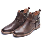 Cozy Casual Stylish Genuine Leather Zipper Boot For Men Formal Boots With Zip