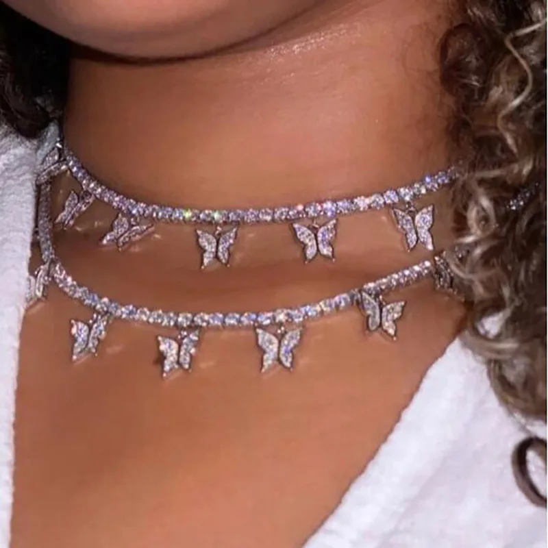 butterfly bling choker