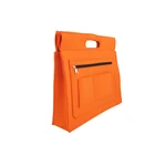 Handbag Upin Breathe Durable Zipper Yellow Felt Document Messenger Tote Bag For Handbag