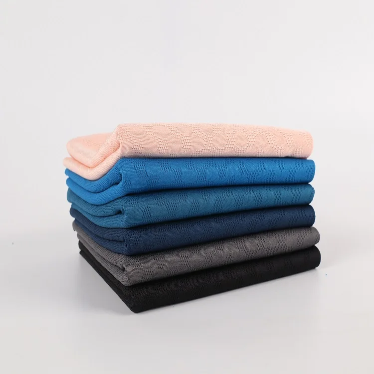 100% polyester jacquard mesh fabric dry fit jacquard mesh fabric for t-shirt for kni