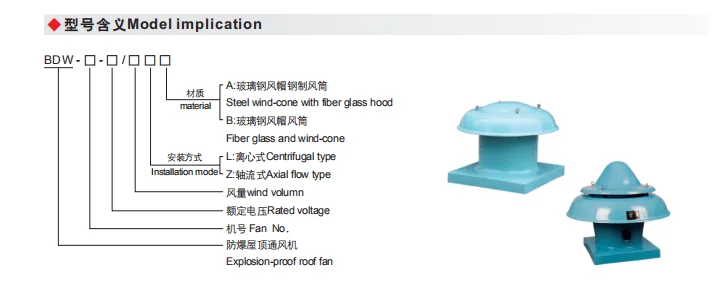 Roof Mounted Explosion-proof Fan, IIB, Axial - detail 2