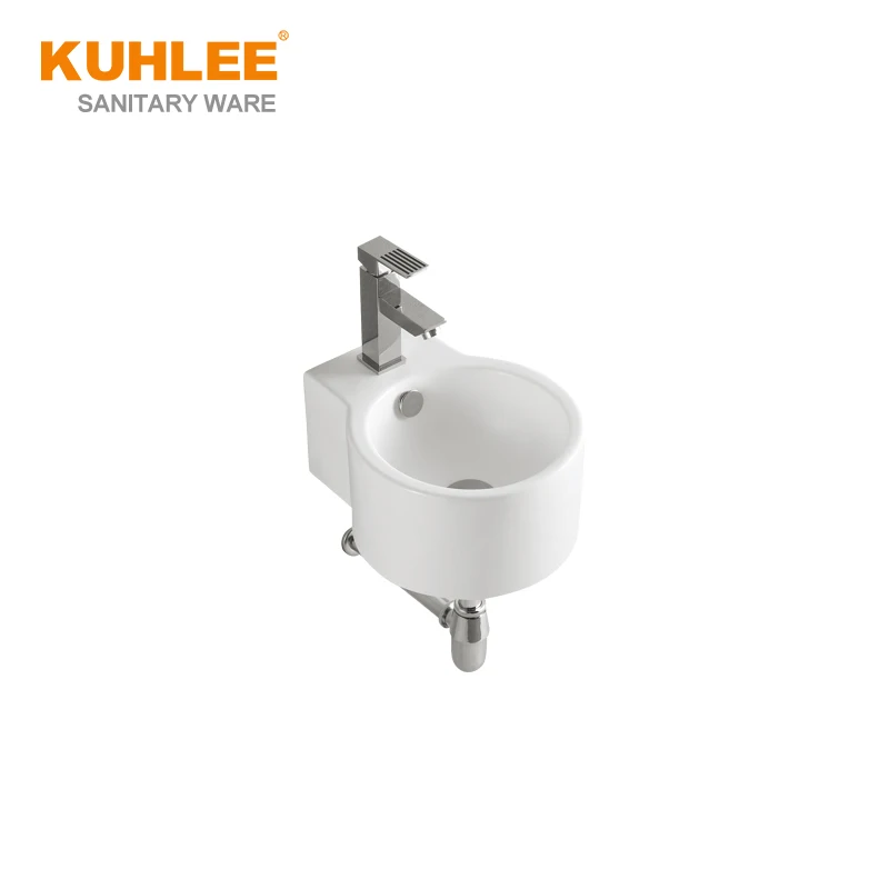 Wholesale Prices Round Style Ceramic Wall Hung Wash Basin Bathrooms Wash Basin