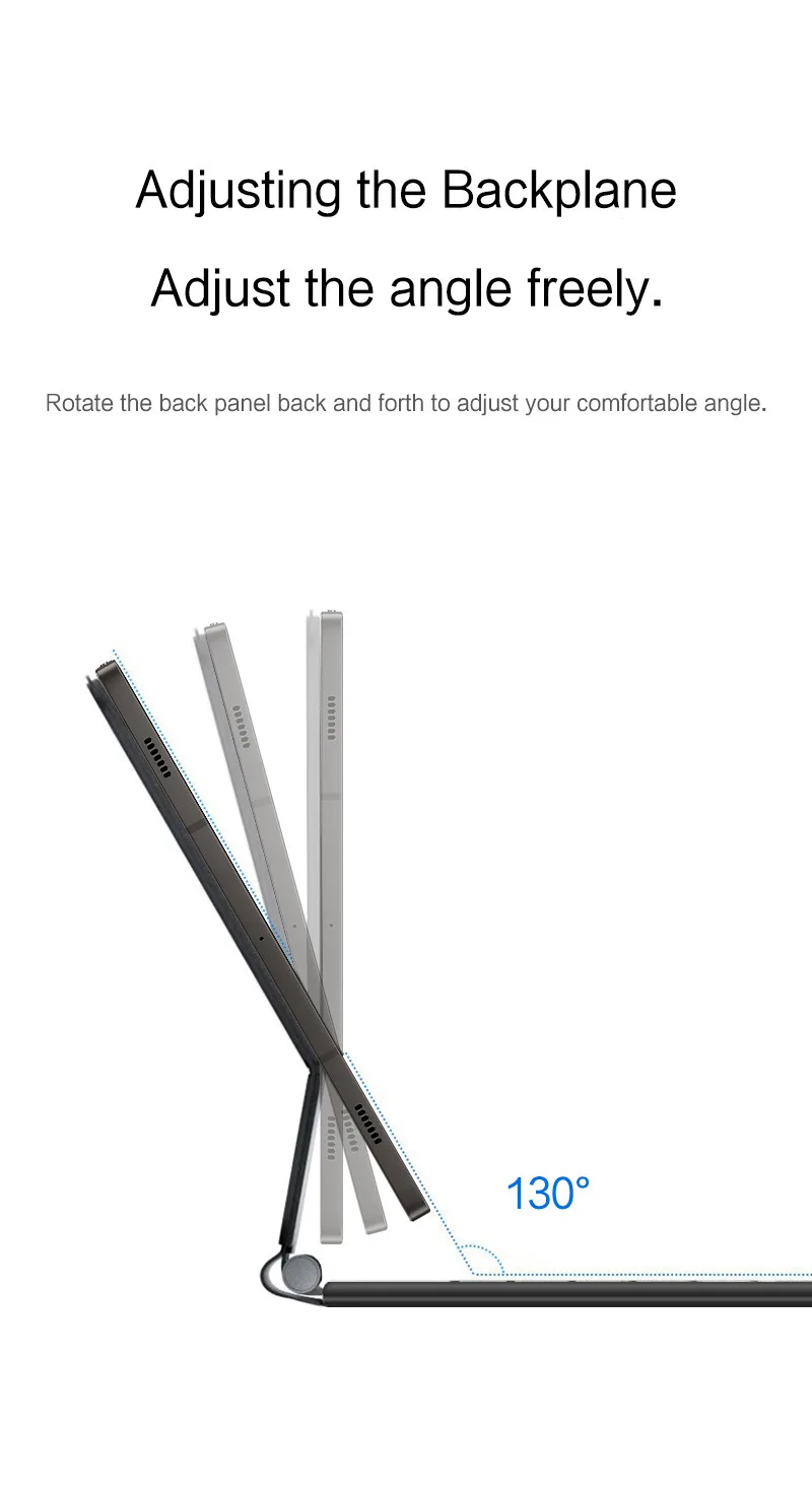 product magic keyboard case for samsung tab s9fe plus floating magnetic backlit bluetooth keyboard with smart control laudtec-3