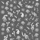 Nail Stickers Hot Sale 3D Snake Pattern Nail Art Self-adhesive Nail Stickers For DIY Nail Decoration