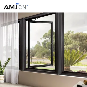 High quality tilt&turn windows Energy efficient built-in blinds Aluminium double-glazed windows with fixed glazing