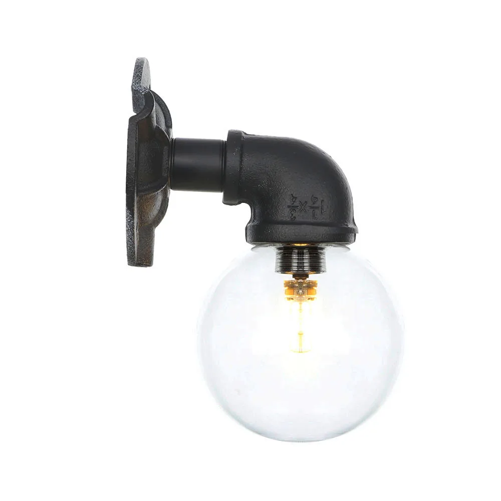Hot sales Nordic Iron water pipe vintage wall lights for bar loft Indoors