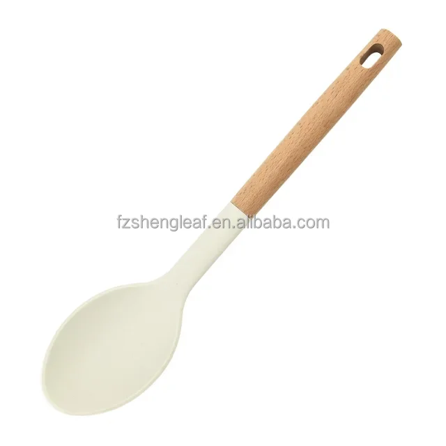 product white 7 piece novelty food grade silicone kitchen utensil set with spoons and spatula durable kitchen tools-6