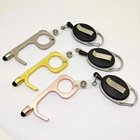 Key Custom Logo Contactless Touch Free Door Opener Tool No Touch Key Chain Keychain