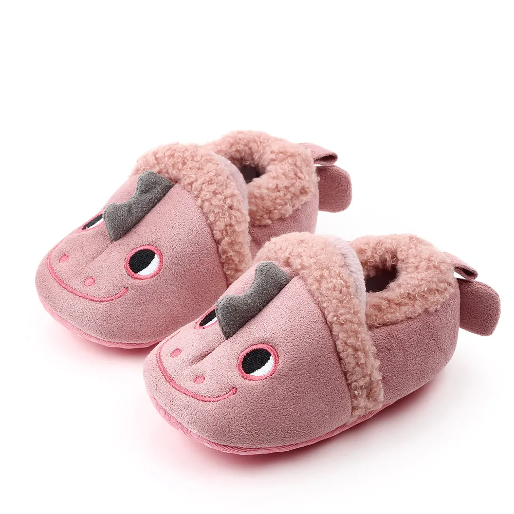 Baby Boys Girls Soft Plush Slippers Animal Boots Toddler Infant Crib Shoes Winter House Shoes factory