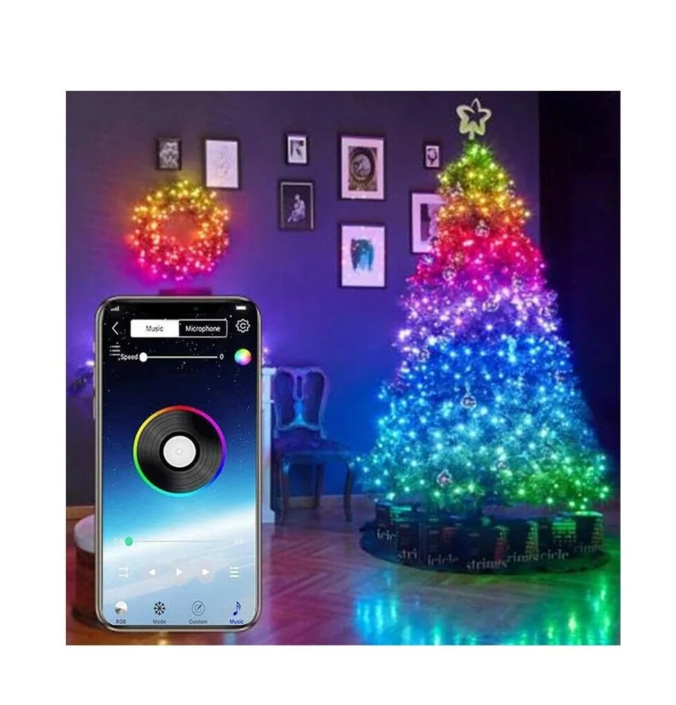 USB LED Bluetooth App Control String Lights Lamp Waterproof Outdoor