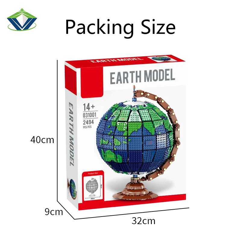 New Arrival Small Building Blocks Globe Toys Globe Map Model Building The Earth Educational Assembly Toy Bricks Creative Series