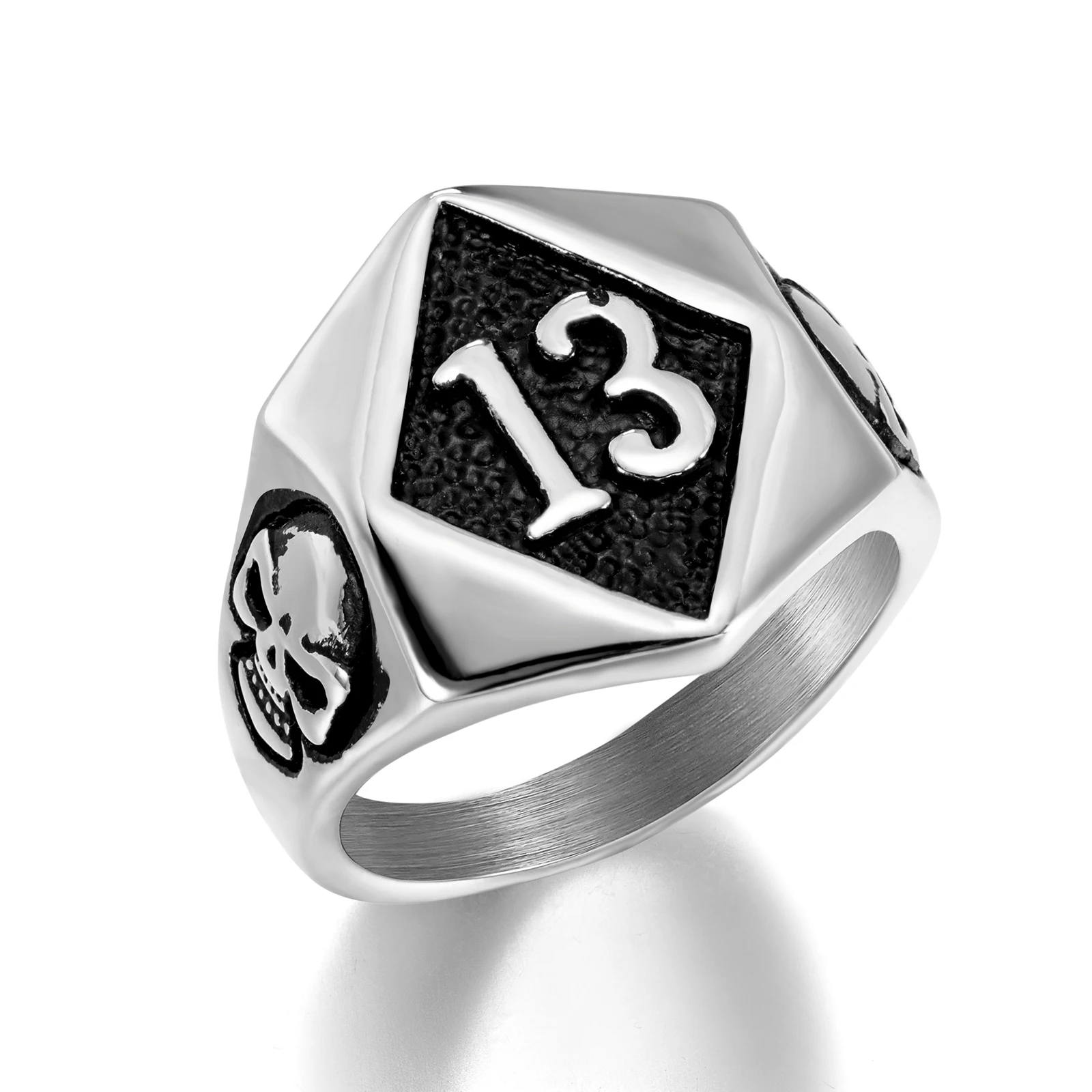 Punk Rock Style Stainless Steel Jewelry Wholesale Skull Ring Number 13 Men's  Fine Jewelry - Buy Stainless Steel Jewelry Wholesale,Fine Jewelry,Skull Ring  Number 13 Product on Alibaba.com